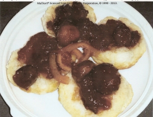Biscuits with fig preserves